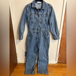 Zara Blue Denim Jumpsuit